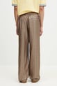 Oblečenie Hodvábne nohavice Drôle de Monsieur Le Pantalon Rayure Fleuries G.BP184.SE008.LPI hnedá