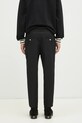 Одяг Штани з домішкою вовни Drôle de Monsieur Le Pantalon Cropped PERM.BP167.PL127.BL чорний