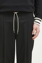 Штани з домішкою вовни Drôle de Monsieur Le Pantalon Cropped чорний PERM.BP167.PL127.BL