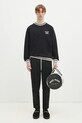 Штани з домішкою вовни Drôle de Monsieur Le Pantalon Cropped PERM.BP167.PL127.BL чорний