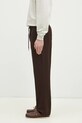 Drôle de Monsieur spodnie z domieszką wełny Le Pantalon Droit Laine F.BP152.PL127.DBN brązowy SS25
