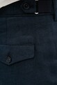 Lněné kalhoty Tommy Hilfiger námořnická modř SQTHL5607.SQTH500