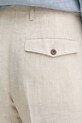 Tommy Hilfiger pantaloni in lino beige SQTHL5607.SQTH500