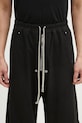 Rick Owens spodnie dresowe bawełniane Geth Belas czarny DU01E3378.RIG