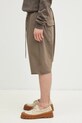 Бавовняні шорти Rick Owens Drawstring Pods DU01E3380.RIGP сірий SS25