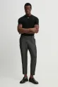 Karl Lagerfeld pantaloni de lana 552053.255421 gri SS25