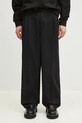 MKI MIYUKI ZOKU pantaloni Wide Fit Suit Pants drept negru WIDE.FIT.SUIT.PANTS..BL