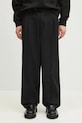 MKI MIYUKI ZOKU pantaloni Wide Fit Suit Pants drept negru WIDE.FIT.SUIT.PANTS..BL