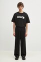 MKI MIYUKI ZOKU pantaloni de trening Wide Fit Poly Track Pants WIDE.FIT.POLY.TRACK.PAN negru