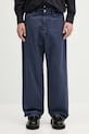 Carhartt WIP pantaloni de bumbac Landon Pant uni albastru I034806.2OTGD