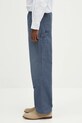 Carhartt WIP pantaloni de bumbac Double Knee Pant I034796.2OT4O albastru SS25