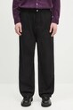 Хлопковые брюки Carhartt WIP Double Knee Pant гладкий чёрный I034795.8902