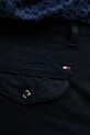 Kalhoty s příměsí lnu Tommy Hilfiger námořnická modř MW0MW38792