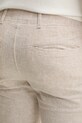 Abercrombie & Fitch spodnie z domieszką lnu beżowy KI130.5034.412
