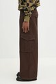 Kenzo spodnie bawełniane FF55PA2449GF.90 brązowy SS25