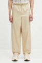 Kenzo pantaloni de bumbac uni bej FF55PA5019SC.11