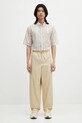 Бавовняні штани Kenzo FF55PA5019SC.11 бежевий