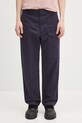 Хлопковые брюки Human Made Straight Cargo Pants гладкий тёмно-синий HM29PT010