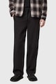 AllSaints pantaloni din amestec de in HANBURY M038TC negru SS25