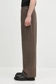 Our Legacy linen trousers Borrowed Chino M2254BTC brown SS25