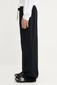 Nohavice s prímesou vlny AMBUSH Suit Pants 12115314 tmavomodrá SS25