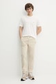 Bavlněné kalhoty Timberland TB0A2F6BEOH1 béžová SS25