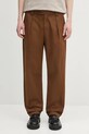 A.P.C. pantaloni de bumbac Pantalon Renato uni maro COGZR.H08428