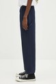 Evisu pantaloni de bumbac Classic Worker Chino 2ESHTM5PT1063 bleumarin SS25