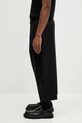 Ader Error pantaloni de lână Apparel-Bottom BO42FYSA0101BK negru SS25