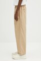 Бавовняні штани AAPE Now Woven AAPPTMB665XXO бежевий SS25