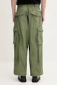 Odzież NEIGHBORHOOD spodnie bawełniane Wide Cargo Pants 251SPNH.PTM06 zielony