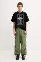 NEIGHBORHOOD spodnie bawełniane Wide Cargo Pants 251SPNH.PTM06
