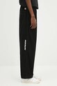 AAPE pantaloni de catifea cord Now Woven negru AAPPTMB620XXN