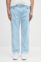 AAPE pantaloni in velluto a coste Main Woven dritto blu AAPPTMB635XXN