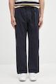 Gramicci pantaloni in cotone Pant Straight Fit tessuto blu navy G116.OGT