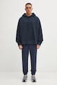 Maison Kitsuné pantaloni tuta di cotone Bold Fox Head Patch Comfort MM01125KM0321 blu navy