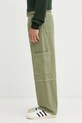 Maison Kitsuné spodnie bawełniane Belted Utility OM01104WD4012 zielony SS25