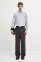 Панталон Maison Kitsuné Relaxed Pleated OM01112WC5032 зелен