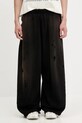Needles pantaloni de bumbac Darts uni negru QV369