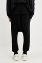 Odzież Rick Owens DRKSHDW spodnie dresowe bawełniane Knitted - Prisoner Drawstring 221690 CM01E1690.CHJG czarny
