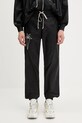 Rick Owens DRKSHDW spodnie dresowe Woven - Joggers 221686 tkanina czarny CM01E1686.CHNY