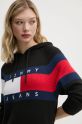 Бавовняна сукня Tommy Jeans чорний DW0DW19470