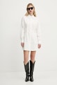 Tommy Jeans rochie din bumbac DW0DW20471 alb SS25