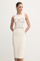 Elisabetta Franchi rochie AB72451E2 bej SS25