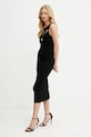 Elisabetta Franchi sukienka z domieszką jedwabiu czarny AM63B51E2