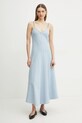 Jeans obleka Forte Forte 13549.my.dress modra SS25
