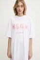 MSGM sukienka bawełniana biały 3841MDA510.257002