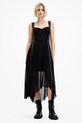 AllSaints rochie LUNA midi negru W048DB