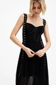 AllSaints rochie LUNA W048DB negru SS25