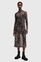 AllSaints rochie HANNA midi maro W220DB
